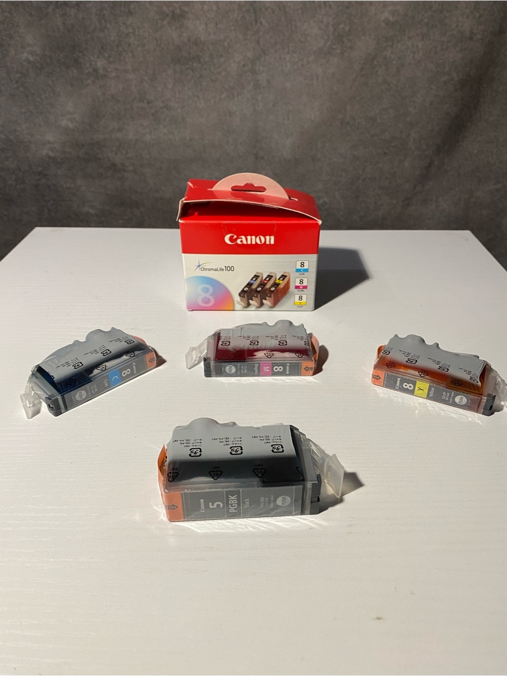 Genuine Canon Ink Lot PGI-5 PGBK CLI-8 Black Cyan Magenta Yellow OEM New
